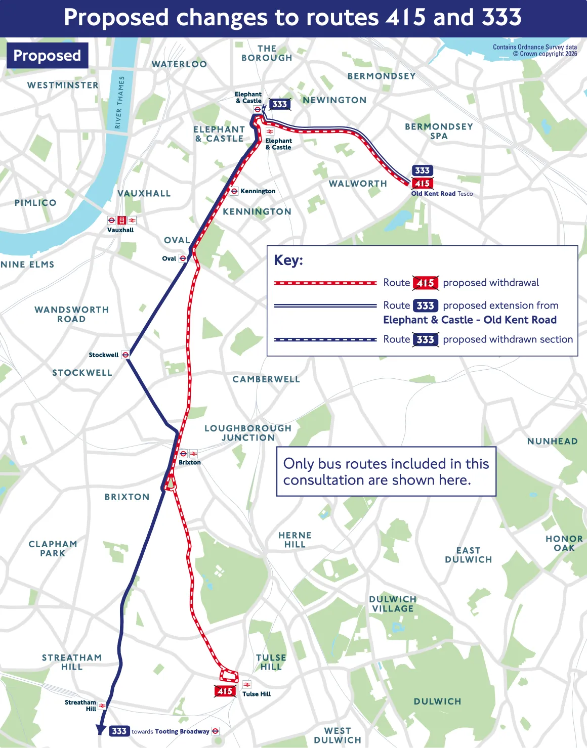 TfL 415 bus route proposal